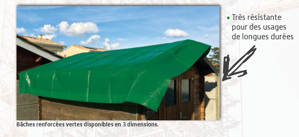 Bâches renforcées vertes