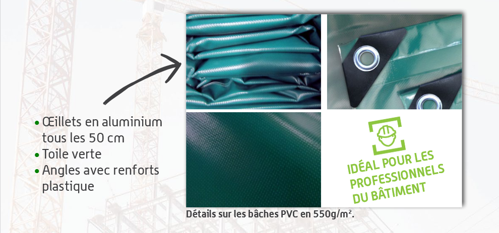 Bâches PVC pour toitures