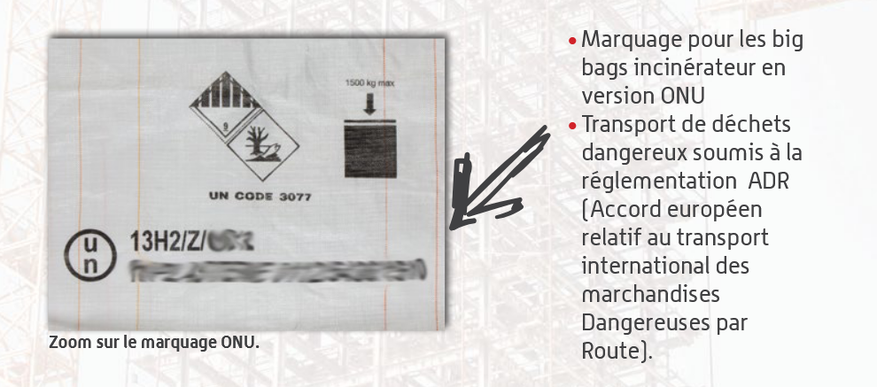 Big bag incinérateur ONU