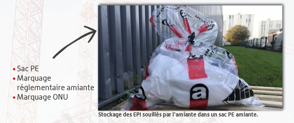 Sacs et accessoires amiante