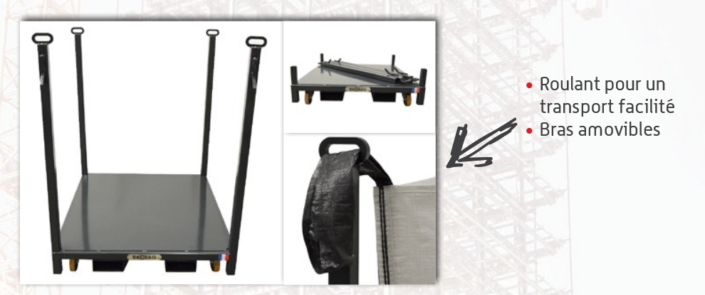 Support roulant pour big bag